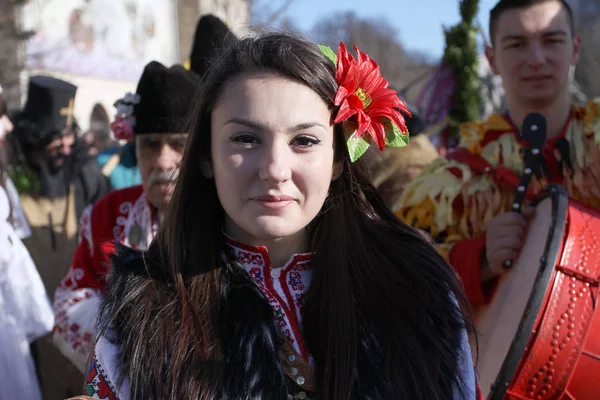 Фестиваль Маскарада Сурова в Пернике, Болгария — стоковое фото